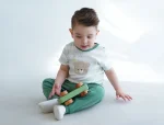 آستین کوتاه و شلوار طرح لاکی کد 9440
