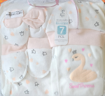 White-flowered baby7 PCS set