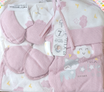 White-pink baby7 PCS set
