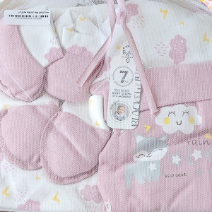 White-pink baby7 PCS set