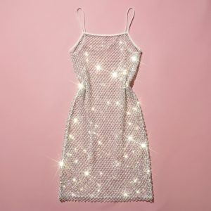 پیراهن توری نگین‌دار برند Cotton On