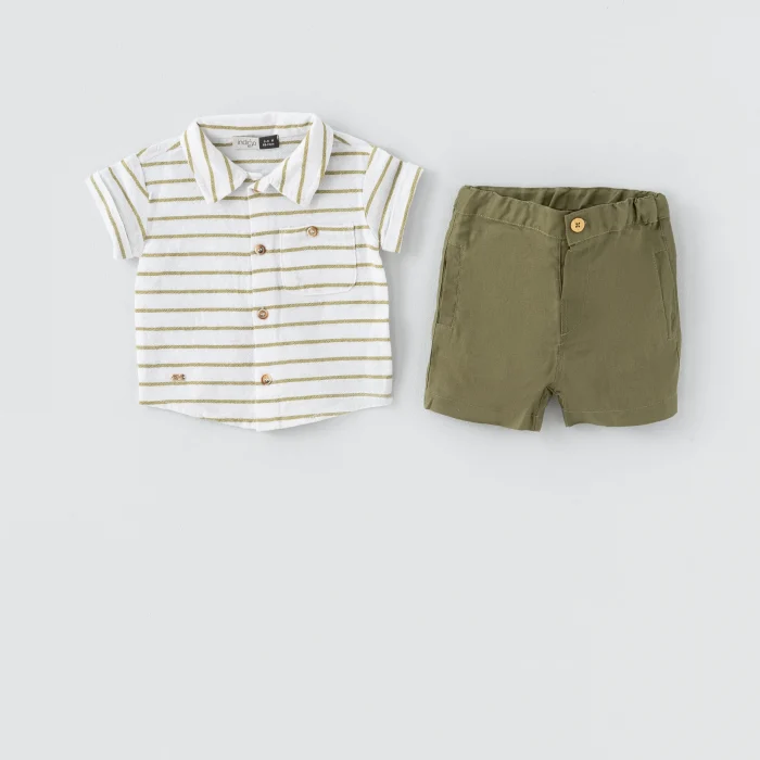 kangan-design-boy-set-52.webp پیراهن و شلوارک پسرانه طرح کنگان 132361 - Image 1